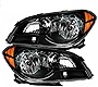 A&P [08 Malibu New Body Style] Headlight Assembly for 2008-2012 Malibu, Black Housing Amber Driver and Passenger Side Headlamps