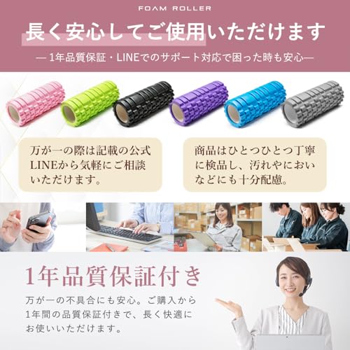 LIMESVITA フォームローラー 筋膜リリース【Amazon.co.jp 限定】ストレッチ フィットネス グリッドフォームローラー スポーツ トレーニング ヨガポール マッサージローラー 収納袋付き 日本語説明書付き の商品画像 6