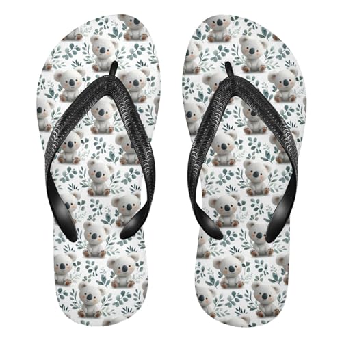 Flip Flop Sandals Cute Koala Print for Women Men Beach Outdoor XS