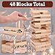 Vibbang The Lust Tower Blocks, Naughty für Erwachsene, 48 Holzblöcke Adult Couple Games Night Board Games, Holzblöcke mit Wahrheit oder Pflicht Fragen und Herausforderungen