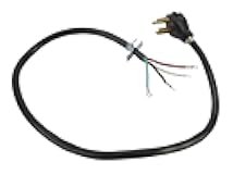 Whirlpool PT400 Genuine OEM Power Cord For Ranges 4 Feet Black replaced W10834026 74003423 9755404 9781287 9755191 4392902