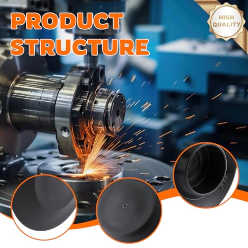 Image of GoaMotors 50PCS- 1 /2 0.5 inch Flush Sheet Metal Plugs, Black Plastic Body and Sheet Metal Hole Plug, Button Plugs with Flush-Type Heads