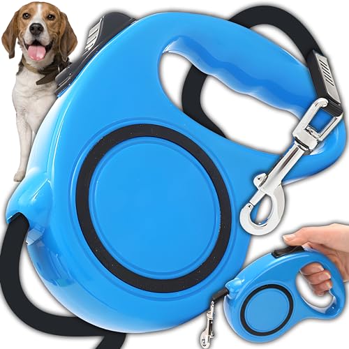 Retoo Guinzaglio per Cani Retrattile 3m Guinzaglio per Cani Allungabile Taglia Grande Freno e Blocco Facili con Un Solo Pulsante Impugnatura Antiscivolo