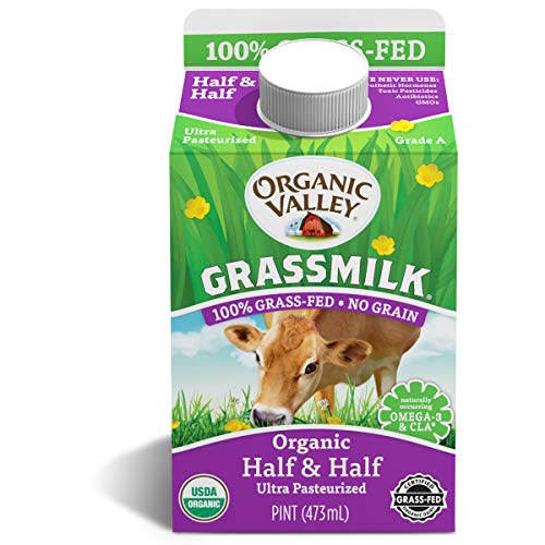 Grassmilk Organic Half and Half – 16 oz Pint