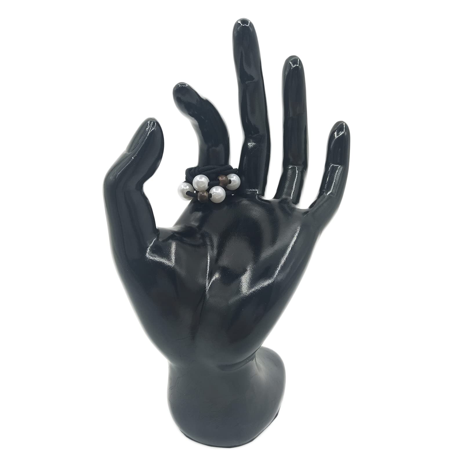 Porte-Bijoux Main Hoshisea Noir - Support Pour Bagues, Colliers, Bracelets | Déco PVC Élégante