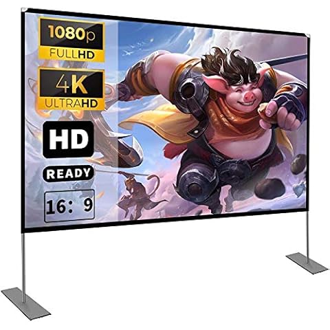 Pantalla de proyector con soporte 100" HD 16:9 Cover