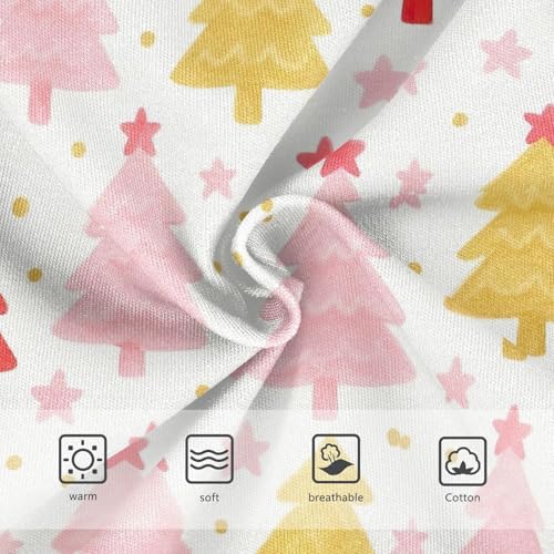 Joisal Artistic Girls Underwear Toddler 2t Cotton Panties for Girl Cute Christmas Trees White Kids Briefs Undies3
