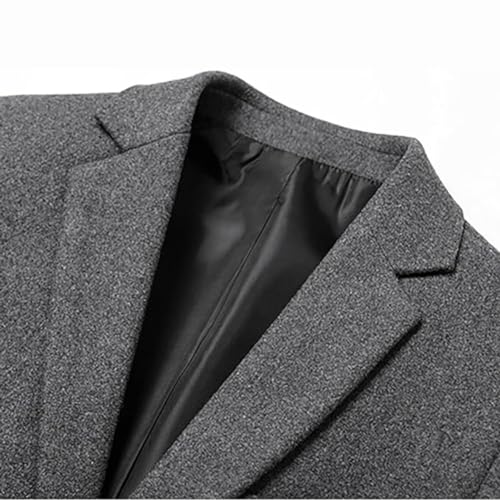 Mens Wool Blend Sports Coat Solid Casual Regular Fit Blazer for Business3