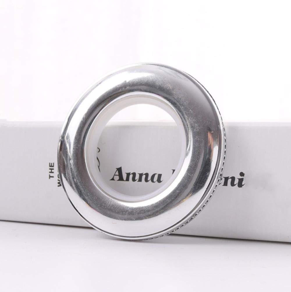 50 Stück Ösenringe für Vorhänge im Nanomaßstab, geräuscharm, römischer Ring, für Fenstervorhänge, Duschvorhänge, Umkleidekabinen, Türvorhänge, Innendurchmesser 45 mm, hellgold (hellblau) (helles Silbe