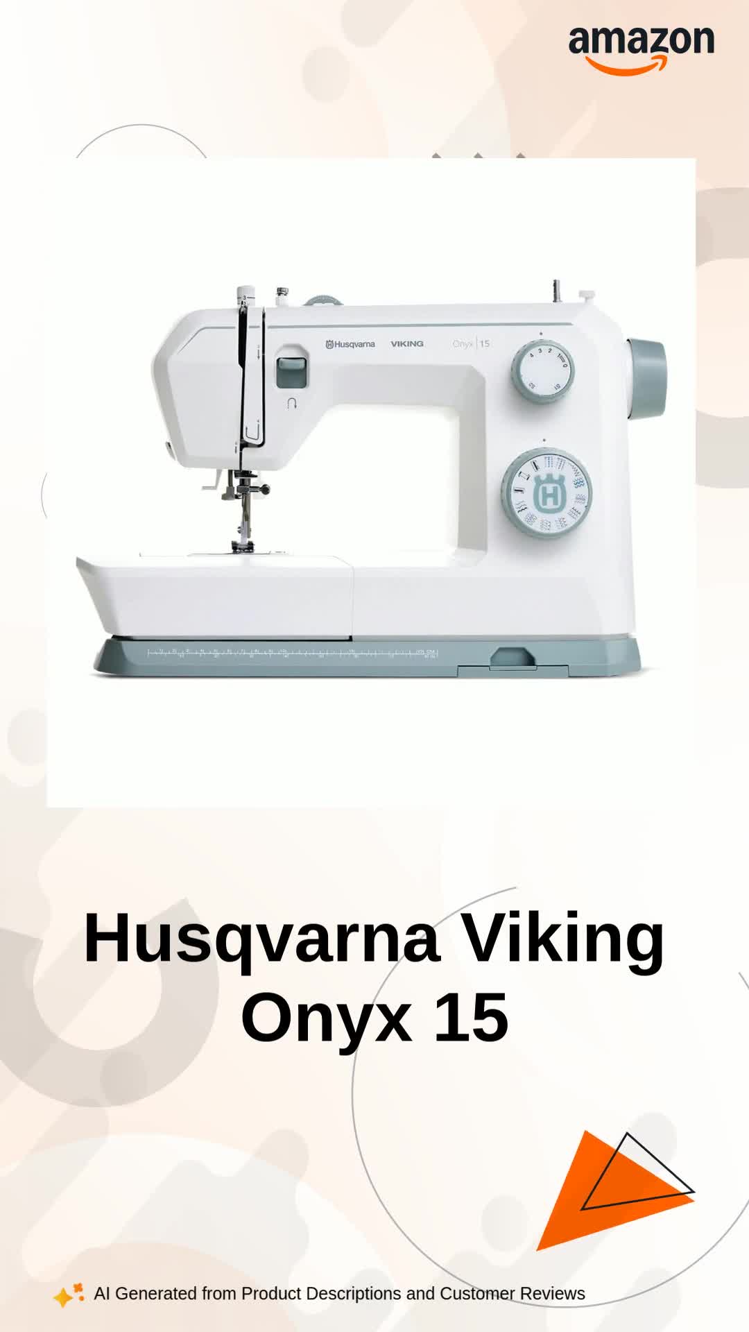 SINGER Husqvarna Viking Onyx 15 | 70-Watt Powerful Motor | 23