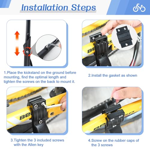 ROADNADO Fahrradständer Mountainbike Höhenverstellbar Universal Cube Fahrrad Seitenständer 24-29 Zoll, Bike Stand, Rutschfester Hinterbauständer Ständer Fahrrad for MTB, E-Bike