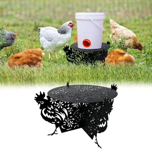 ESTART Metal Stand for Chicken Feeder Waterer, Heavy Duty Chicken