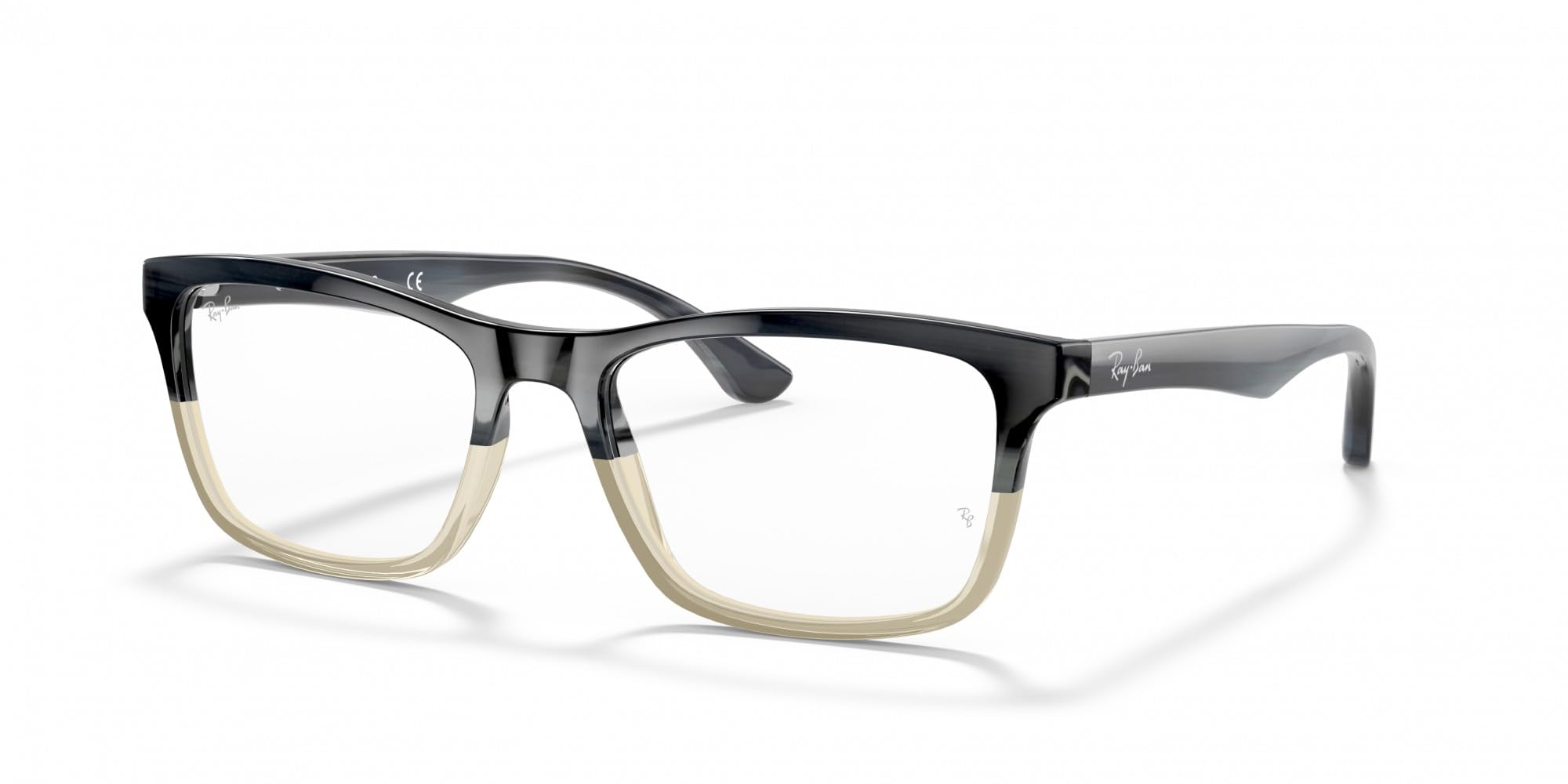 Ray-Ban Rx5279 kwadratowe oprawki do okularów korekcyjnych, Szary róg Gradient Szary/Demo Soczewka, 55 mm