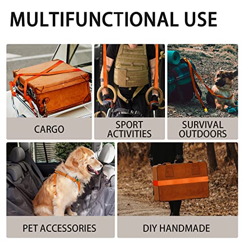 Image of Polyester Webbing Strap 16+Colors - 1 inch&1.5 inch&1.9 inch - 16.5 25 33 55 Yards Heavy Duty Webbing Roll, Flat Webbing Strap for Indoor&Outdoor Gear, Climbing, DIY Crafting, Repairing