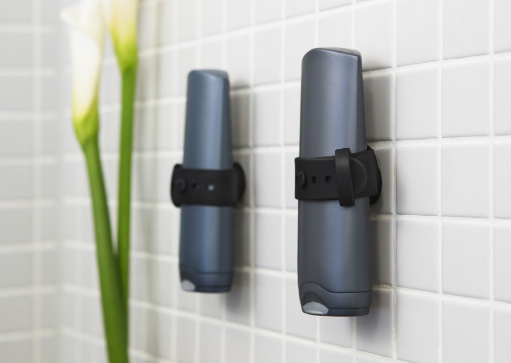 2 x Magnethalter Shampoo-Halter Flaschenhalter Magnet Halterung - 2 Stück im Paket - Magnetischer Shampoohalter - einfachste Installierung ohne Löcher in die Wand zu Bohren