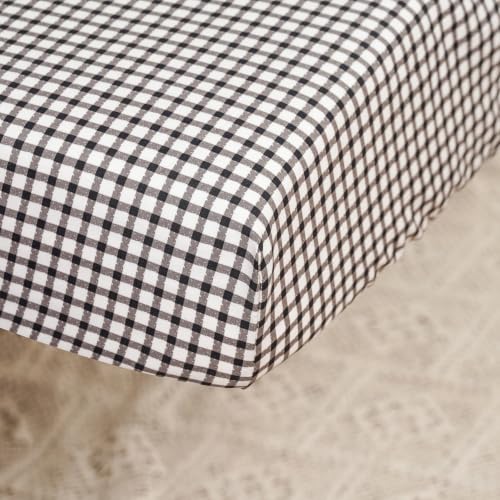 Image of Wellboo Black White Love Toddler Bedding Sets for Girls Boys Cute Cartoon 4 Pieces Soft Crib Bed Set Including Comforter, Sheets and Pillowcase Child Black and White Heart Quilt