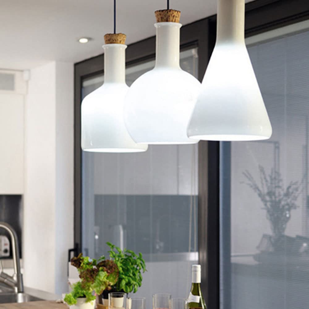 Kitchen Island E27 Lampe suspendue à tête unique pour salon, chambre à coucher, bureau, salle à manger, lustre en verre créatif moderne, bouteille de vin à la mode, bouteille magique It's so kind of
