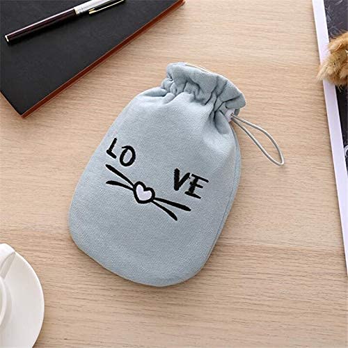 Hot Water Bag 350ml Water Injection Hot Water Bottle Watering Plush Warm Water Bag Plush Bag Removable Hand Warmer Hot and Cold Therapy (Color : B)