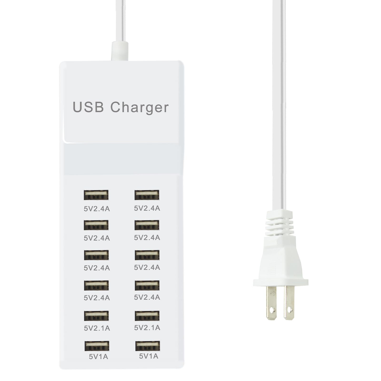 USB Charger 12 Port USB Charging Station Charging Hub with Fast Charging USB Wall Charger for Multiple Devices USB Charging Port Compatible with Cell Phones Tablets Laptops