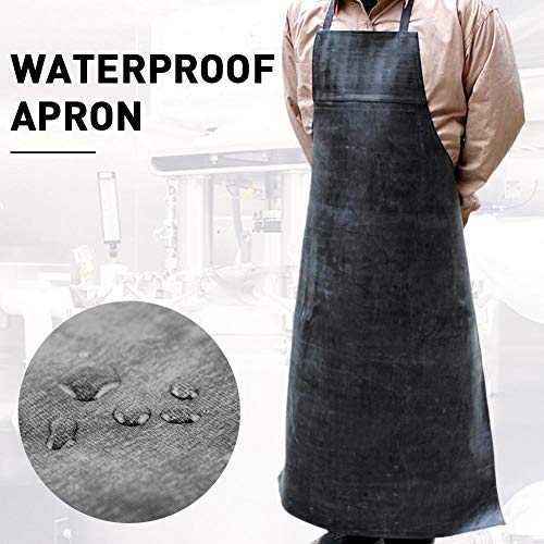 CampHiking Rubber Vinyl Waterproof Apron - Heavy Duty Chemical Resistant Work Safe Apron For Lab Work Cleaning Fish Culture Industry,Acid And Alkali Resistant