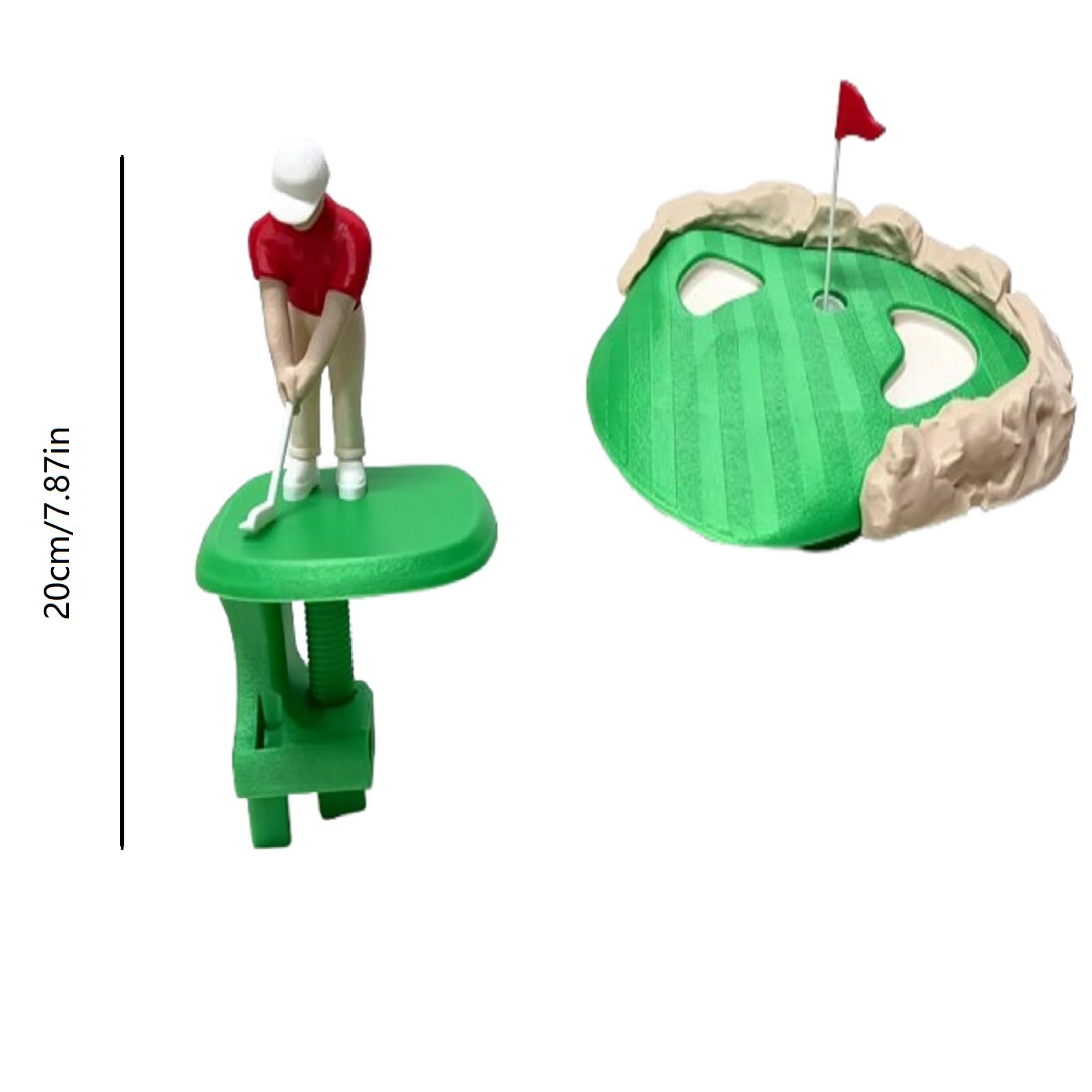 Mini-Golfspiel-Set, lustiges kleines Golfer-Golfspiel, lustiges Tisch-Putting-Spiel mit winzigen Golfer-Figuren, Thema, Desktop-Ornamente, Kunsthandwerk, Dekoration für Büro, Wohnzimmer, Zuhause