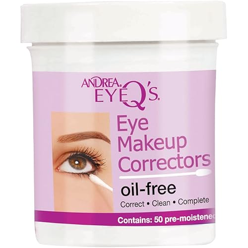 Andrea Eyeq's Oil-free Eye Make-up Correctors Pre-moistened Swabs, 50 Count