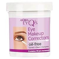 Vista 1 de Andrea Eyeq's - Correctores de maquillaje de ojos sin aceite, hisopos prehumedecidos, 50