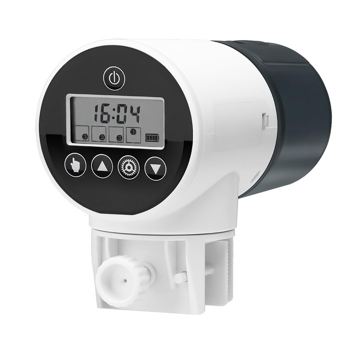 ANCLLO Automatic Fish Feeder 200ML Aquarium Auto Fish Feeder Moisture Proof Auto Fish Food Dispenser with LCD Display