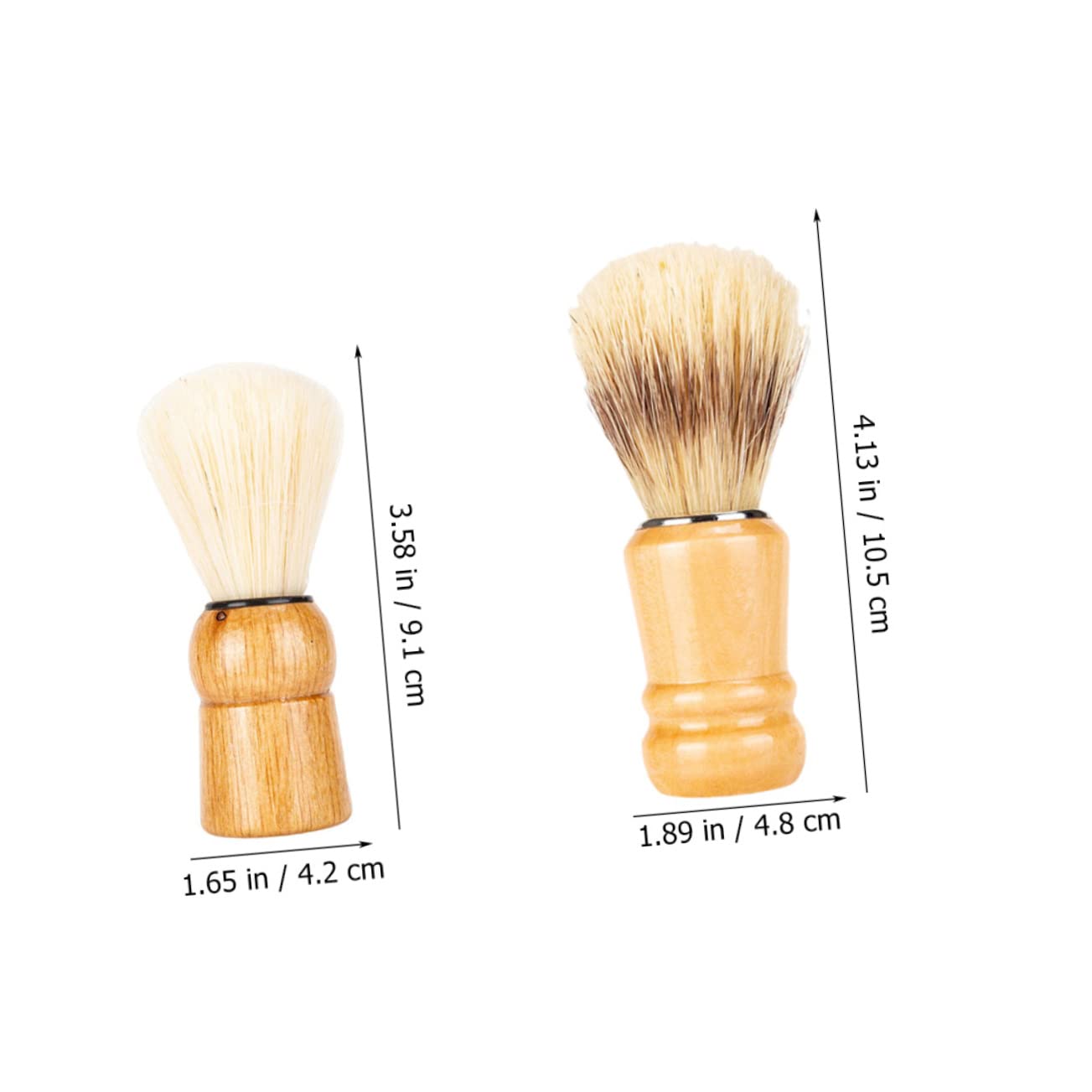 BESTYASH 2pcs Handle Shaving Brush for Men Durable Beard Brush for Home and Salon Use Professional Maker Comfortable Shave Accessories present for Father Day