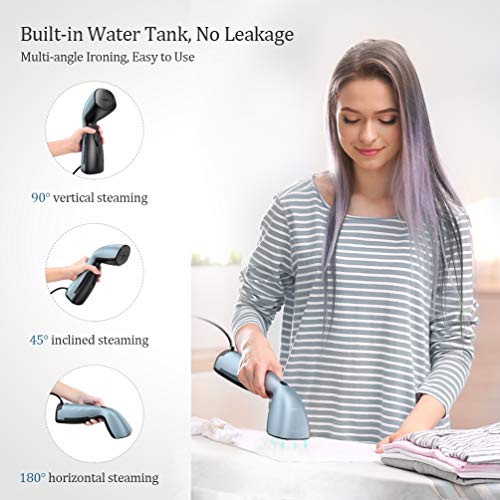Steamer for Clothes Steamer Travel Portable Garment Steamer Fast Heating Handheld Powerful Dry Steam Clothing Accessory Wrinkle Remover Clean Refresh 120ml Water Tank- Suitable for Home and Travel