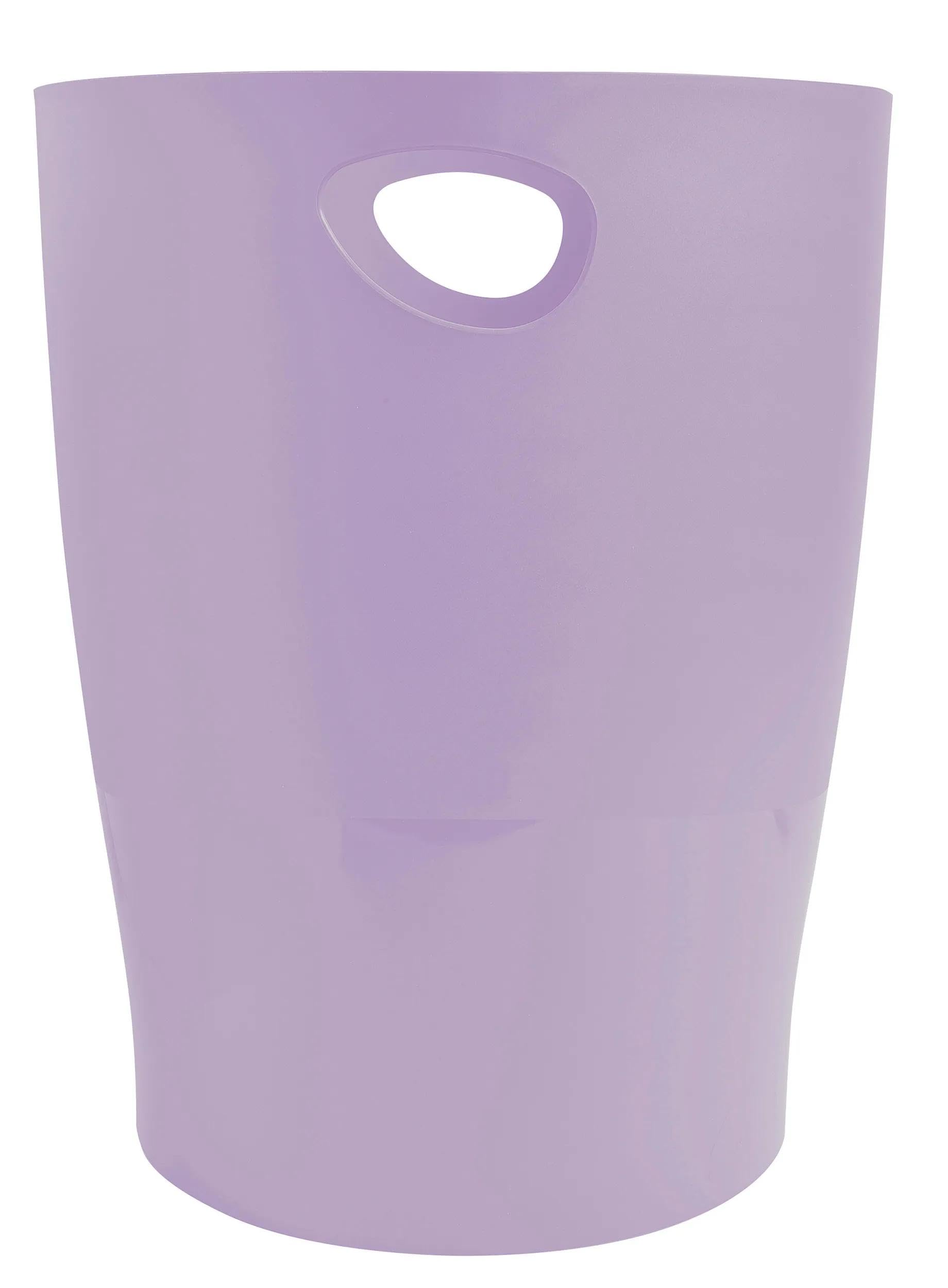 EXACOMPTA - Rif. 45364D - Cartone da 8 cestini per carta con manici ECOBIN acquerello, grande capacità 15 litri, dimensioni 26,3 x 26,3 x 33,5 cm, per ufficio o casa, colore: Viola