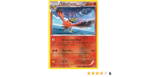 Amazon Com Pokemon Talonflame 28 146 Xy Reverse Holo Toys Games