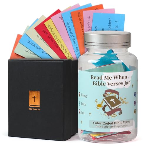 Bible Verse Jar,Christian Gifts for Women,Birthday Gifts For Women Men,Inspirational Bible Jar, Teacher Appreciation, Graduation Gift For Her.