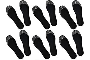 TUUFUN Activated Charcoal Shoe Insoles Keep Away Extreme Foot Odor (6 Pairs)