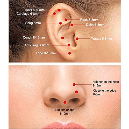 Image of 316L Surgical Steel Hoop Earrings, 6-20mm Huggie Hypoallergenic, Small Sleeper Mens Cartilage Earrings for Women 20G 18G