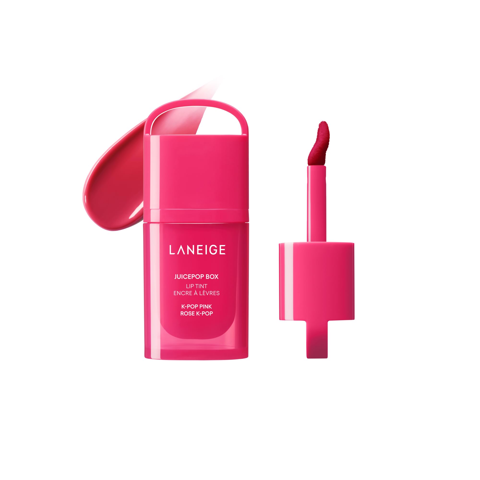LANEIGE JuicePop Box Lip Tint | Long-Lasting Hydrating Lightweight Tint | Buildable Juicy Color & Nourishing Shine | K-Beauty Lip Essential for Long-Lasting Comfort K-Pop Pink