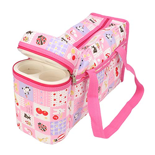 Vanya Handicraft Collection LONGING TO BUY Baby Bag to Keep Feeding Bottle Warmer for Girls & Boys, Diaper Bag for Girls & Boys and Mother Bag (Baby Pink)