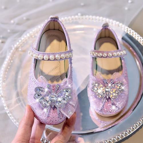 Toddler Gir Dress Mary Jane Shoes Ballet Bow Flower Girl Comfortable Soft Sole Slip On Wedding Flat Shoes4