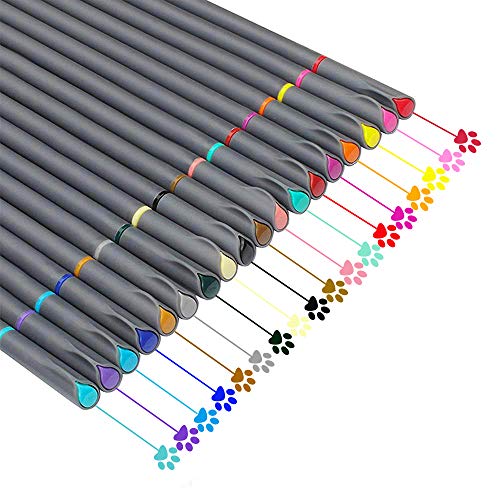 Journal Planner Pens Fineliner Color Pen Set, Fine Point Drawing Marker for Bullet Journaling Coloring Book Sketching Taking Calendar Writing Note Art Projects Office School Supplies (18 Colors)