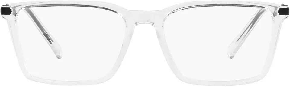 Men's Ax3077 Rectangular Prescription Eyewear Frames, Crystal/Demo Lens, 54 mm