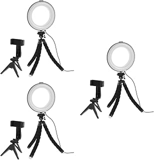 UKCOCO 3 Sets fill light LED Ring Lamp Makeup LED Lights Live Stream Light Circle Shape Lights Supplementary Lamp Ring Shape Light Selfie Light Circle Light makeup light desktop plastic