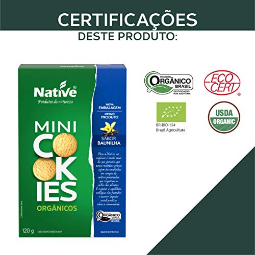 Mini Cookie Sabor Baunilha Orgânico Native 120g