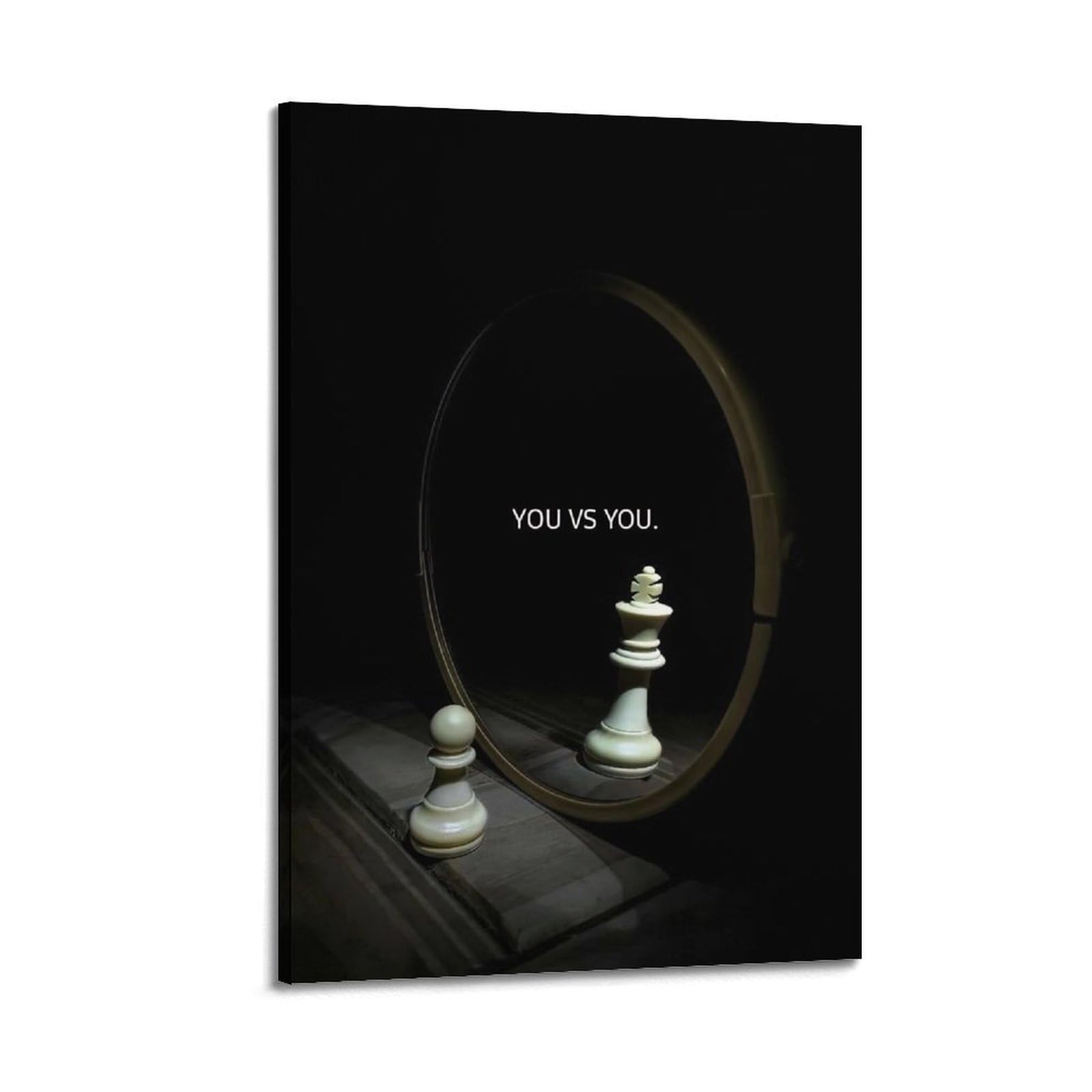 OKAHYS Vintage Motivational Quotes Poster You VS You Decorative Painting Canvas Wall Artworks Picture 24x36inch(60x90cm)
