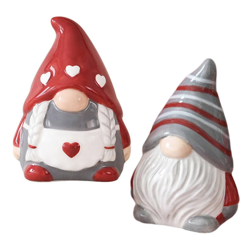Salière poivrière gnome céramique bouteilles épices nain