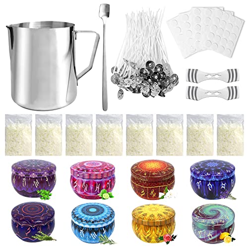 Tapsin,Kit de fabricación de velas, 126 piezas de velas para adultos, latas de tinte, ollas y más Cover