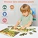 SYNARRY Large Dinosaur Wooden Puzzles for Kids 4 in 1 Gift Box(12.2 * 9.4 in) - FSC Certified, Jigsaw Puzzles for Kids Ages 4-6, Dinosaur Toys Gifts for 3 4 5 Year Old Boys Girls