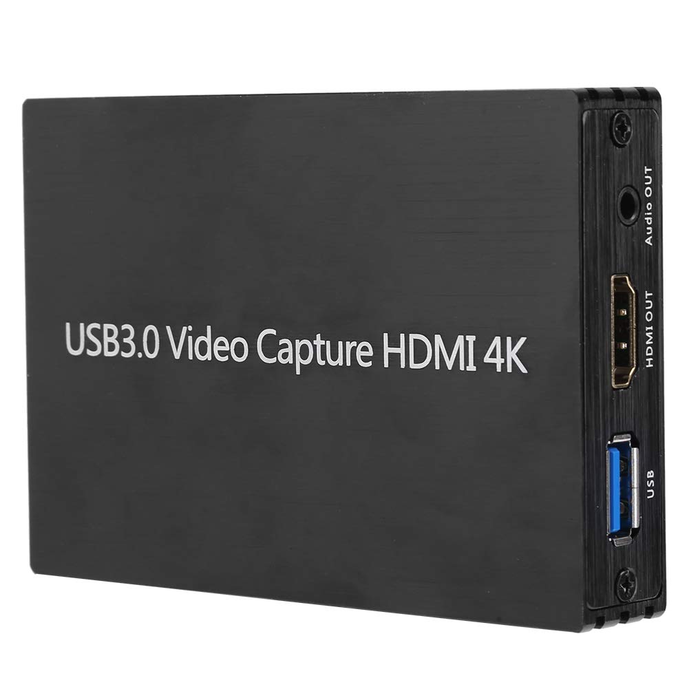 Yosoo Health Gear Tarjeta de Captura Aleación de Aluminio Captura de Video USB 3.0 Entrada 4K 1080P 60Hz Controlador de Salida en Bucle Caja de Grabación Gratuita para Transmisión de Juegos