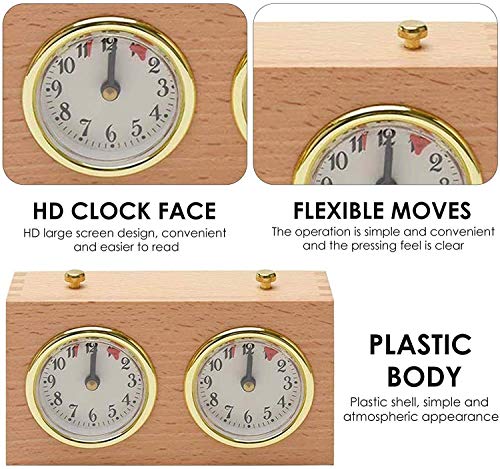 UIGJIOG Orologio da Scacchi Meccanico in Legno