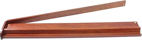 Juego de 4 estantes de madera de color natural de 19 pulgadas con empujadores de imanes acoplables para juegos de azulejos de Mahjong occidentales