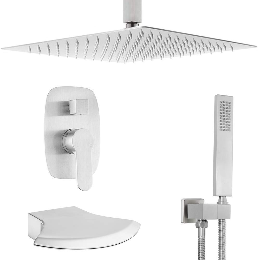 Buy Ceiling ed Shower System Brushed Nickel Waterfall Tub Spout Set